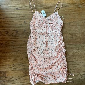 Summer mini rouged dress